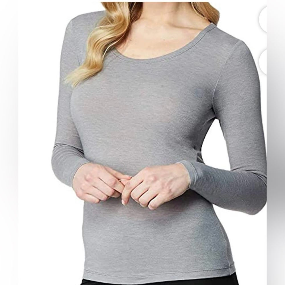 32 Degrees Heat Base layer Scoop Neck Top 2pk Gray Cloudcover size small NWT